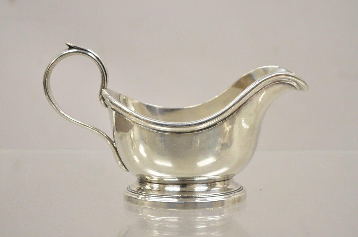 Vintage Christofle Victorian Silver Plated Small Sauce Gravy Boat with Handle