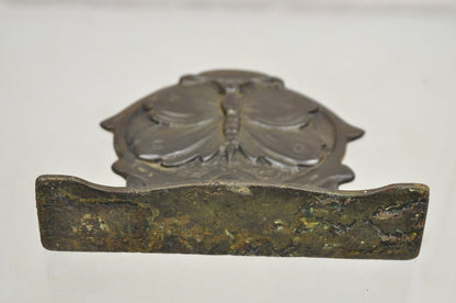 Antique Art Nouveau Small Cast Iron Figural Butterfly Door Stop Bookend