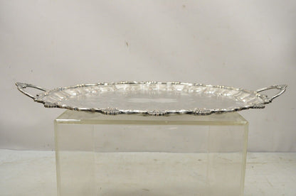 Vintage Edward San Giovanni Silver Plated Shell Form Twin Handle Platter Tray