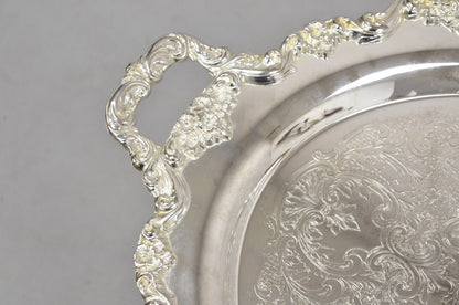 Vintage Towle Large Ornate Victorian Oval Silver Plated Serving Platter Tray