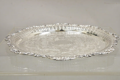 Vintage Oneida LTD Ascot Victorian Style Silver Plated Round Platter Tray