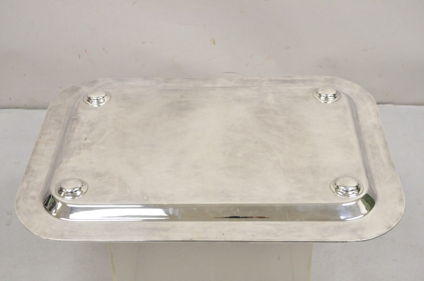 Vintage Devon Argentina Large English Regency Silver Plated Serving Platter Tray