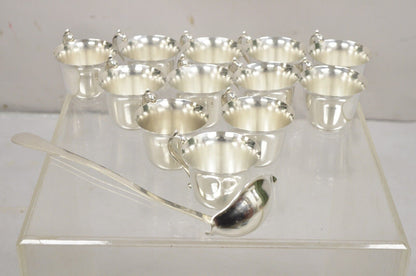 Vintage Pilgrim Regency Style Silver Plated Punch Bowl Cups & Ladle - 13 Pcs