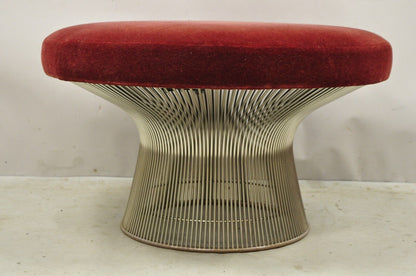 Vintage Warren Platner for Knoll 32" Round Chrome Base Ottoman Mushroom Stool