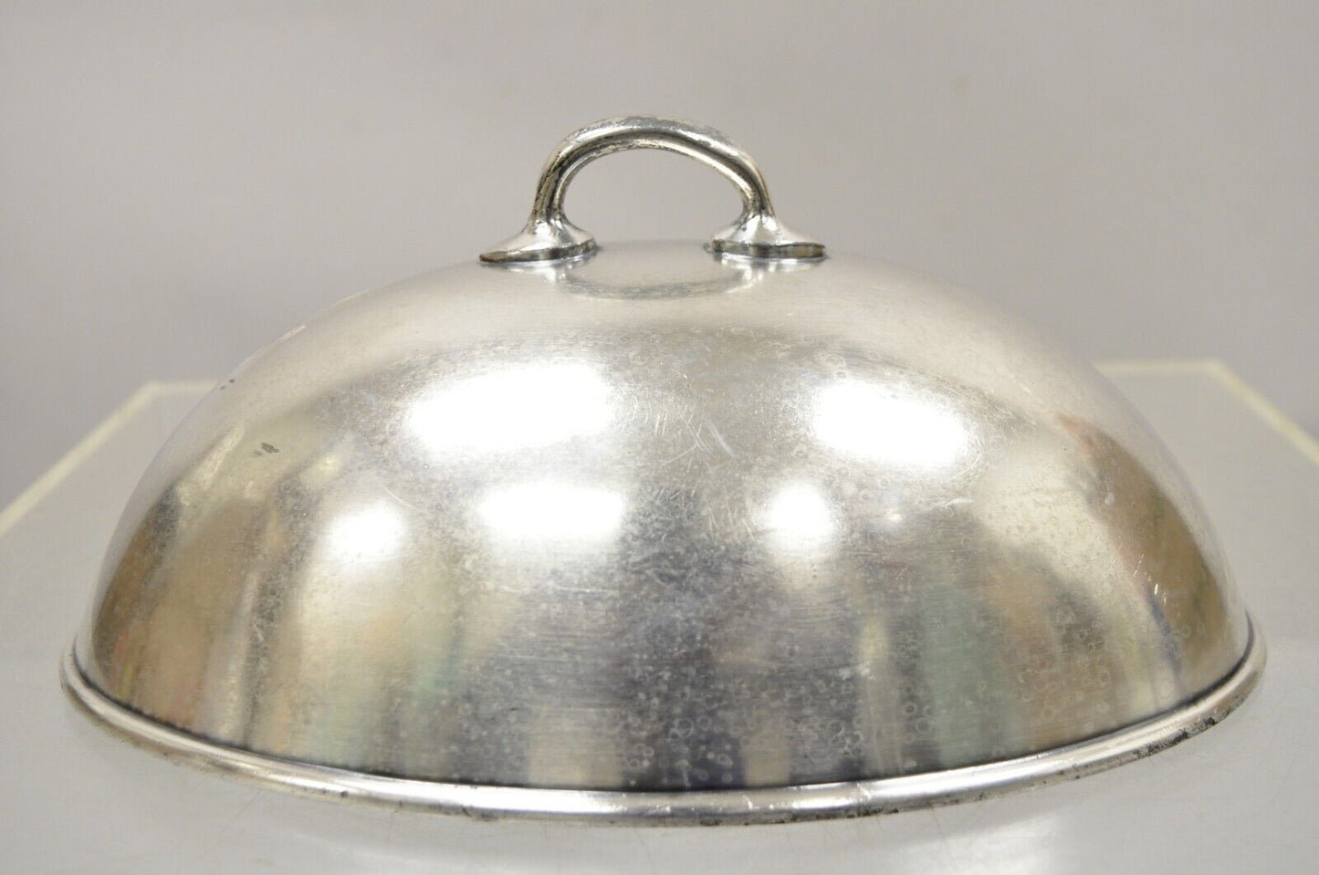 Antique Lexington Silver Plated Edwardian Oval Small Serving Platter Lid Dome