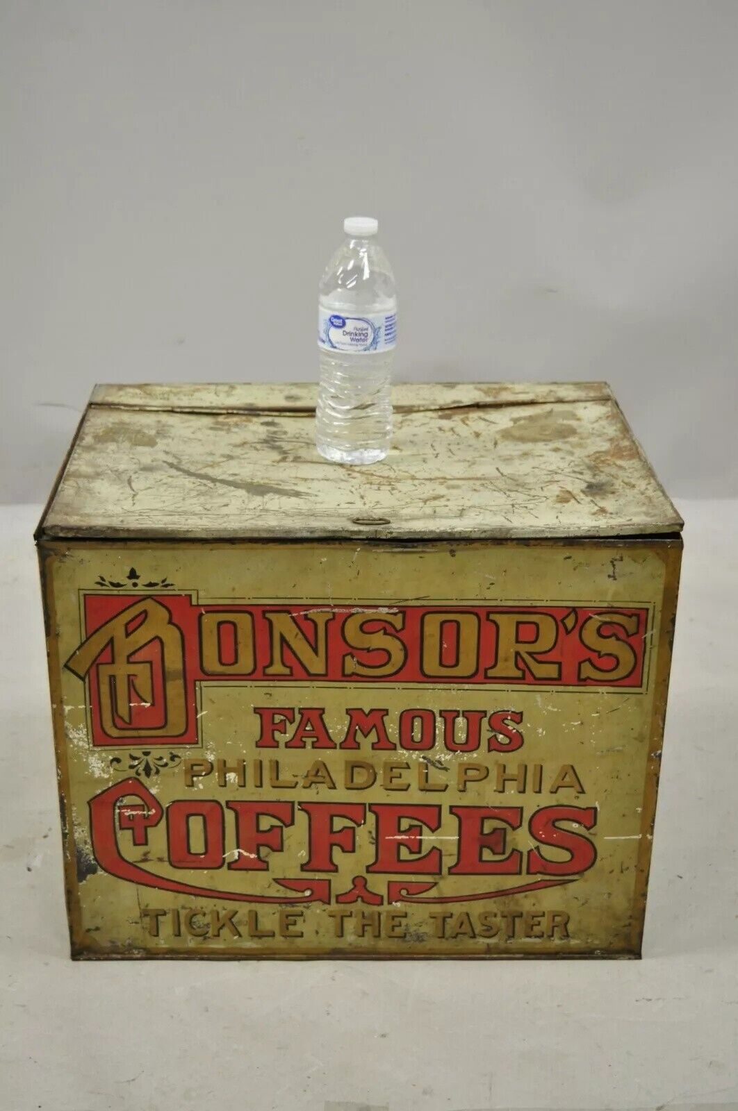 Bonsor's Famous Philadelphia Coffee Tin Metal Storage Bin Tickle the Taster