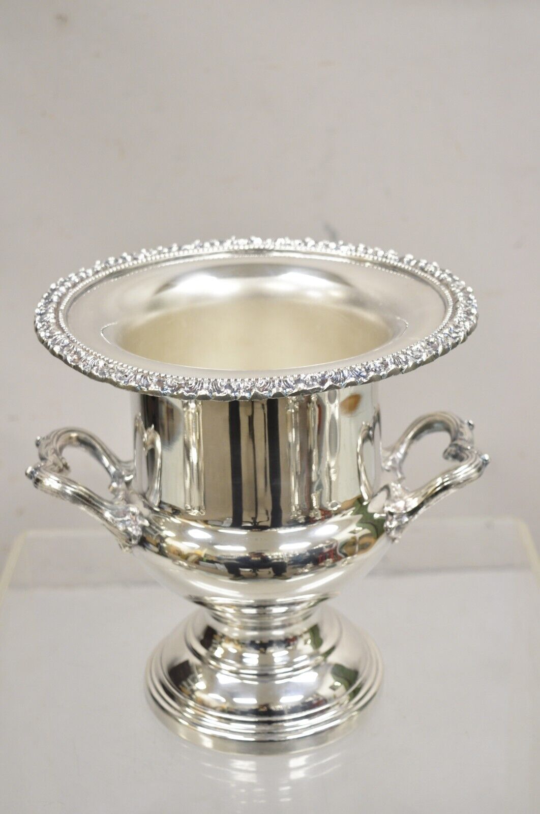 Victorian Silver Plated Twin Branch Handle Trophy Cup Champagne Ice Bucket