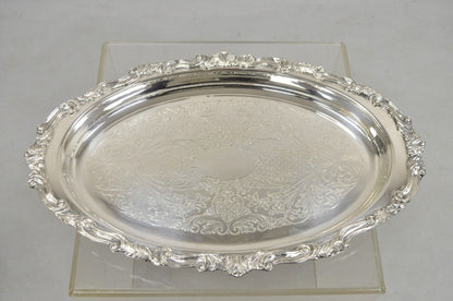 Vintage Sheridan Victorian Silver Plated Oval Deep Serving Platter Dish