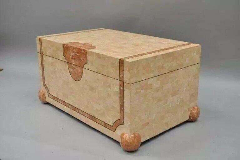 Robert Marcius Casa Bique Tessellated Stone Trunk Box Coffee Table Chest