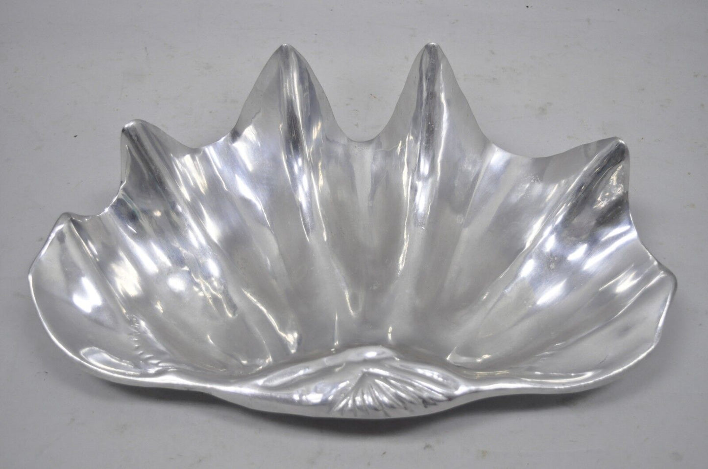 Vintage Bruce Fox Design Wilton Large 19" Aluminum Shell Dish Centerpiece Bowl