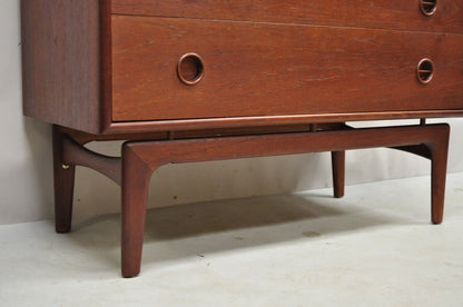 Mid Century Danish Modern Arne Hovmand Olsen MK Teak Drop Front Secretary Desk