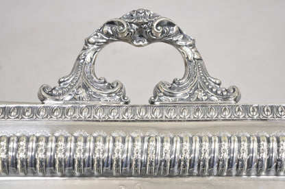 Vintage Wallace "Ornate Georgian" Silver Plated Twin Handle Serving Platter Tray