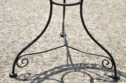 Vintage Salterini Style Wrought Iron Small Garden Patio Bistro Dining Set - 3 pc