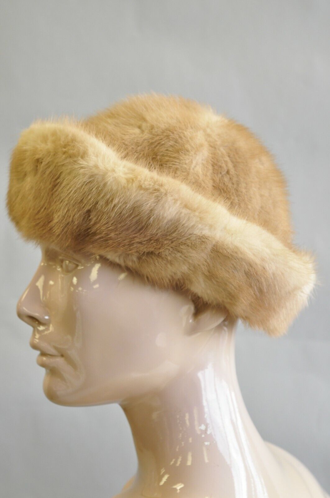 Vintage Brown Fox Fur Women's Church Derby Winter Hat