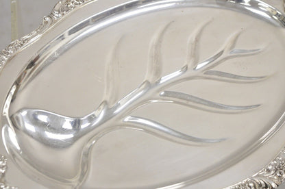 Baroque by Wallace 259 Silver Plated Meat Cutlery Serving Platter Tray