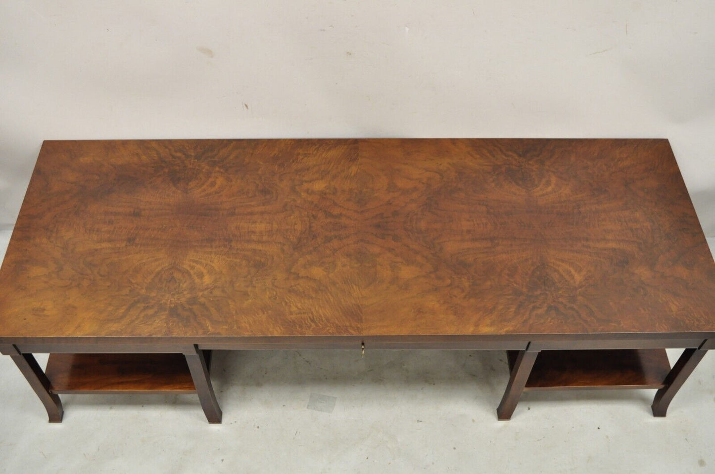 Bill Sofield for Baker 66" Long Modern One Drawer Mahogany Coffee Table