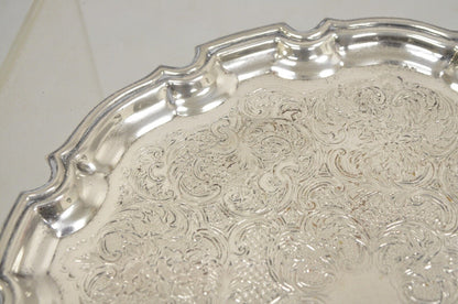 Cavalier England Victorian Silver Plated Scalloped Serving Platter Tray