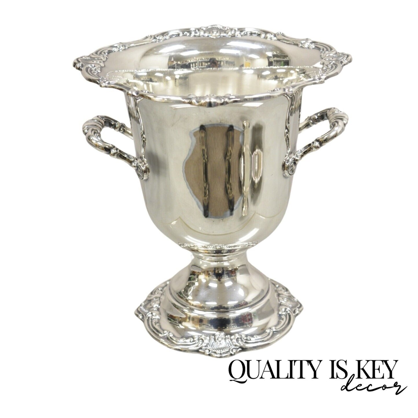 Victorian Style Silver Plated Footed Trophy Cup Champagne Chiller Ice Bucket