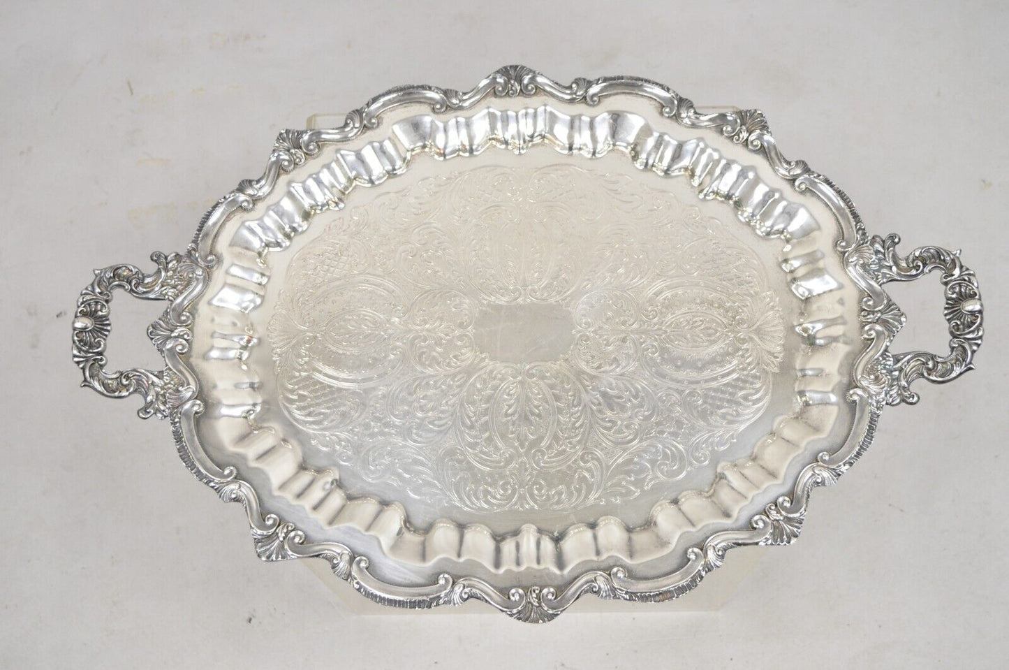 WNS Blackinton Chippendale 146 Silver Plated Oval Serving Platter Tray