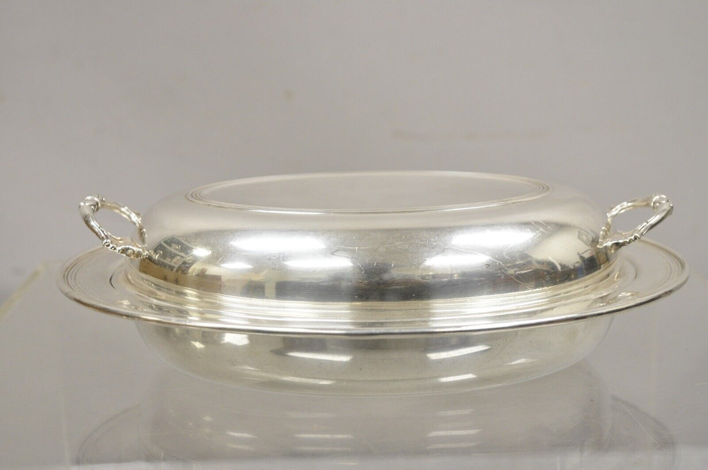 Vintage Sheffield Silver Co USA Silver Plated Lidded Vegetable Serving Dish