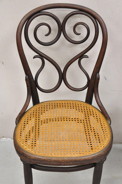 Antique Michael Thonet #4 Bentwood & Cane Cafe Daum Bistro Dining Chair - a Pair