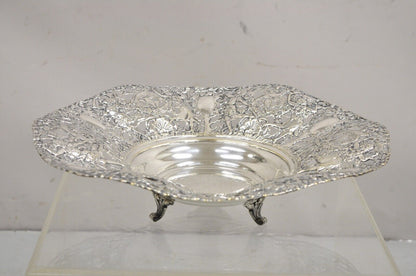 Vintage William Adams WA Spain Silver Plated Figural Repousse Large Fruit Bowl