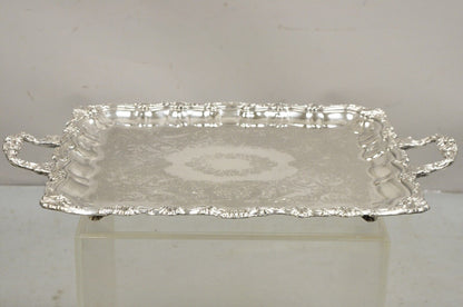 Sheridan Taunton EP Brass Silver Plated Victorian Rectangle Serving Platter Tray