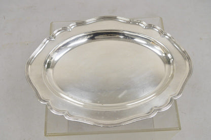 Vintage Wyler NY English Edwardian Silver Plated Oval Deep Serving Platter Tray