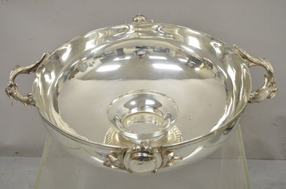 Royal Castle Sheffield Silver Plated Branch Handle Punch Bowl and Ice Bucket