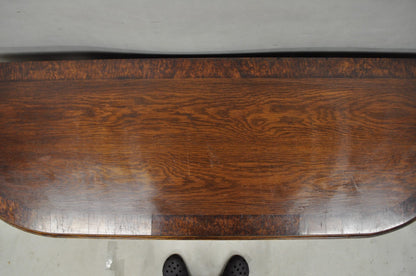 Antique Italian Renaissance Figural Carved Griffin Oak Flip Top Library Table