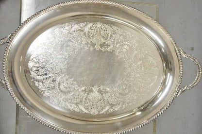 Wilcox International Silver Co Silver Plated Tea Set w/ Serving Tray - 5 pc Set