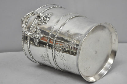 Victorian Henry Hicks Silver Plated S Monogram Champagne Chiller Wine Ice Bucket