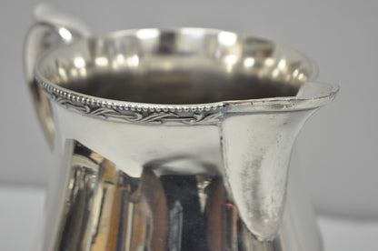 Vintage N.S. Co Victorian Bulbous Silver Plated Lemonade Beverage Water Pitcher