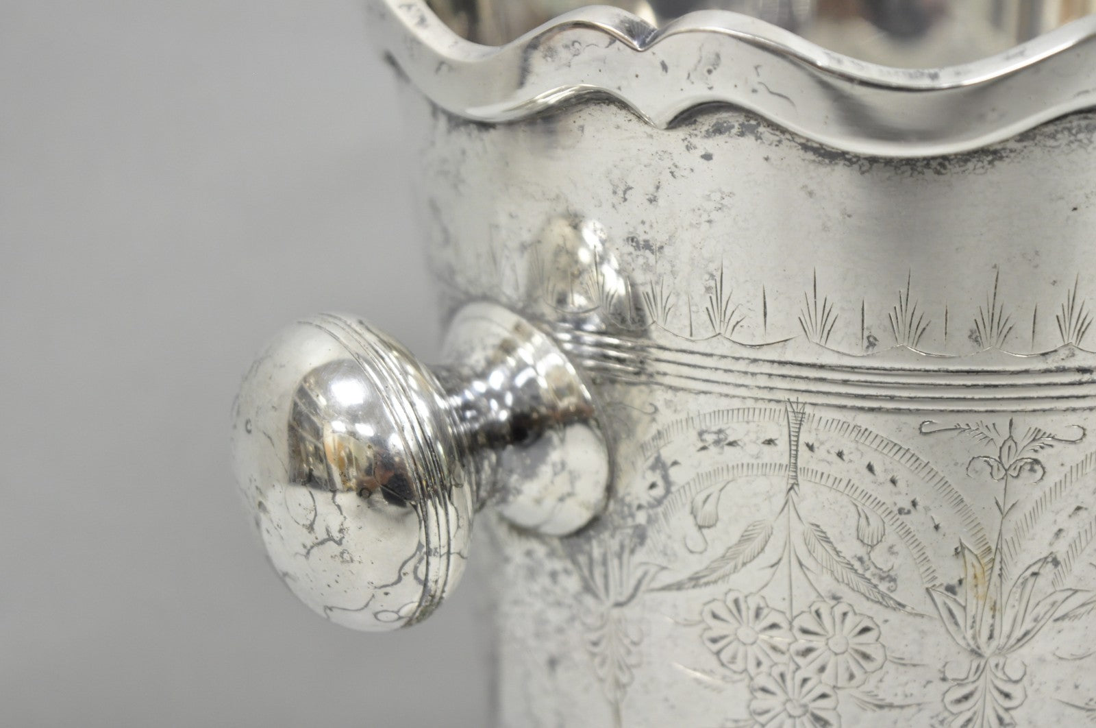 Antique Silver Plated English Regency Style Champagne Chiller Ice Bucket, India