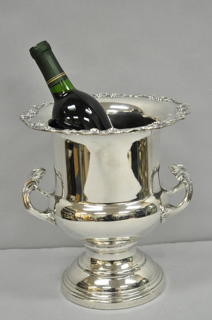 Vintage Trophy Cup Silver Plated Grapevine Bar Champagne Chiller Ice Bucket