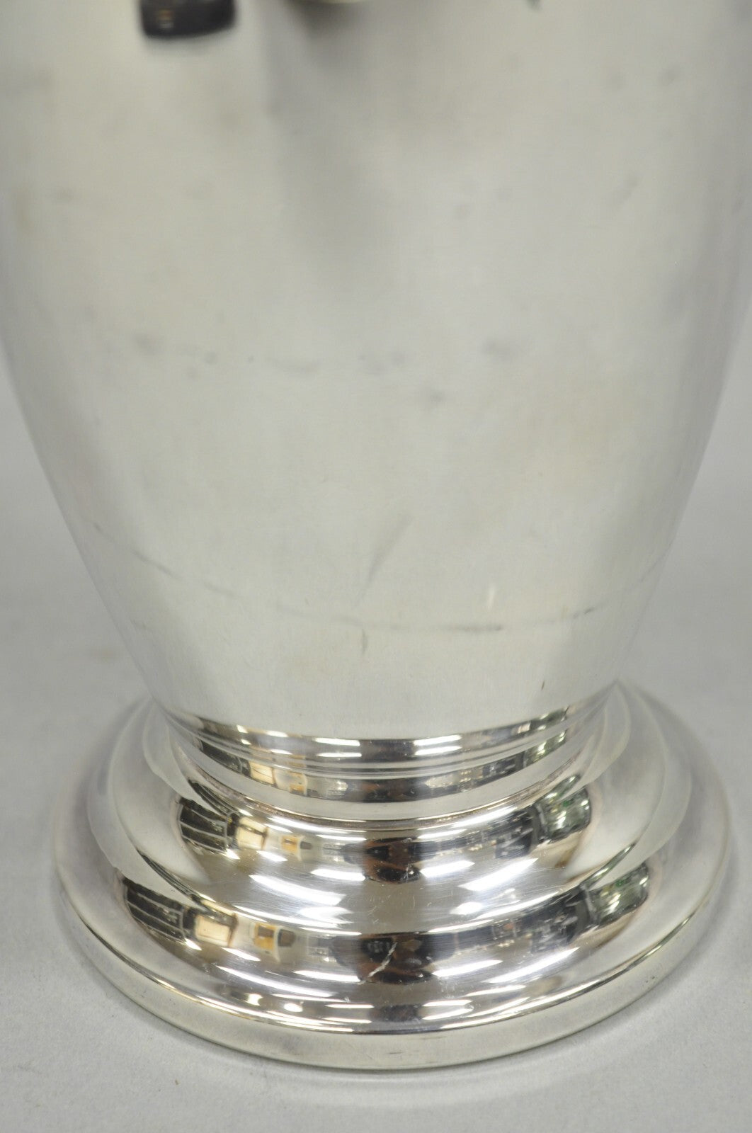 Vintage Art Deco English Silver Mg Silver Plated Martini Cocktail Shaker Pitcher