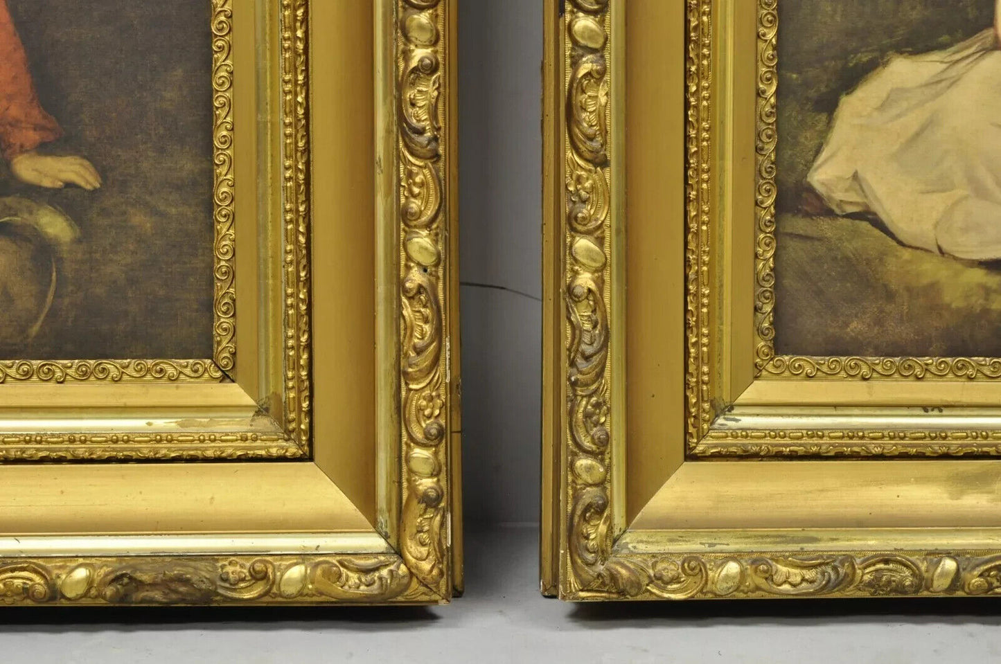 Vintage Gold Frame Hans Volkmann Art Print Little Princess Girl Lord Seaham Boy