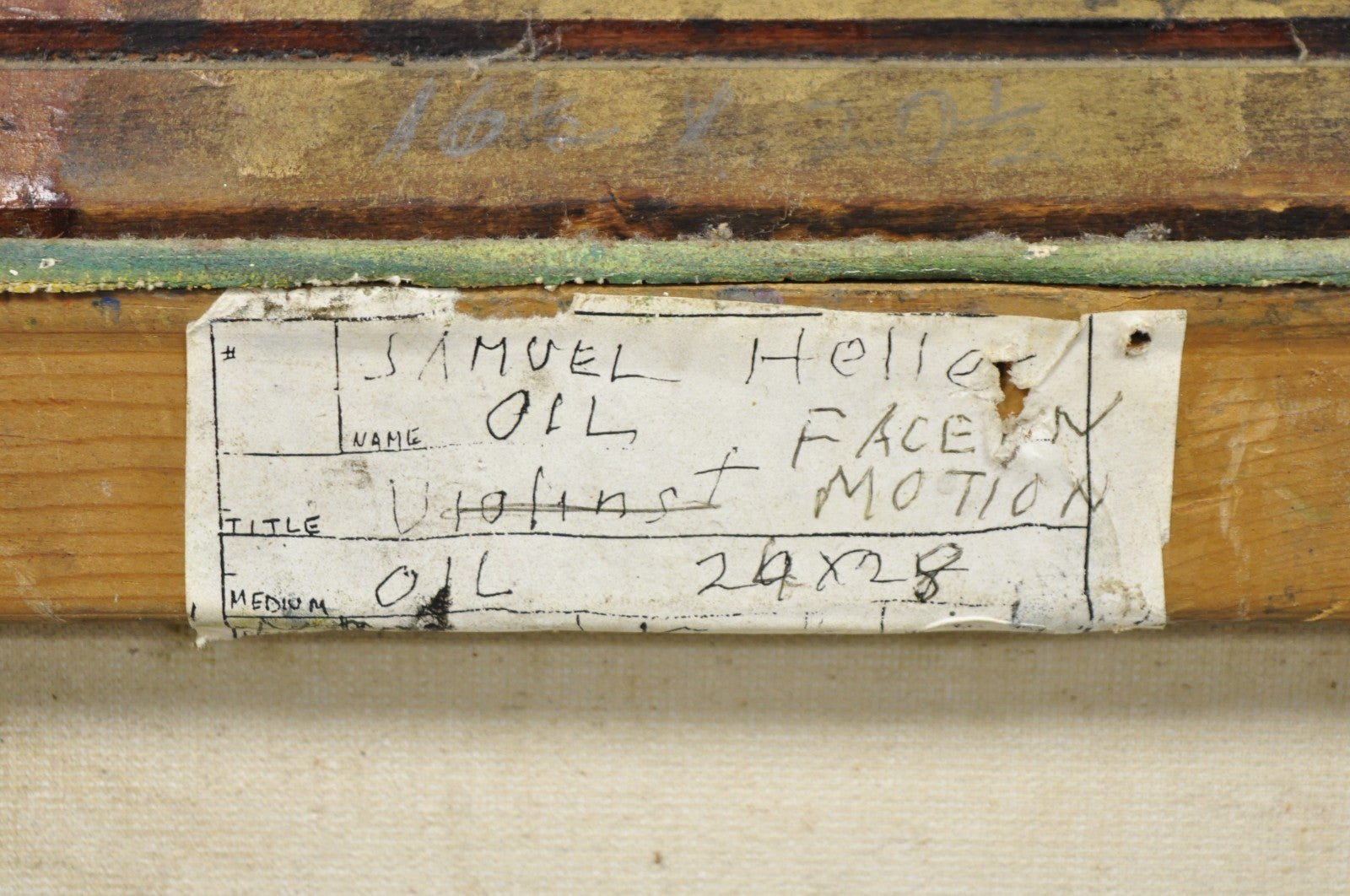 Vintage Samuel Heller "Face in Motion" Picasso Style Oil on Canvas Painting