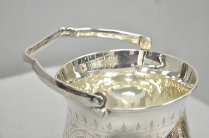 Vintage Leonard Victorian Silver Plated Small Ice Bucket Chiller w/ Handle