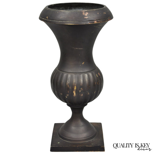 Vintage Brass French Classical Style Small Table Top Urn Form Flower Vase