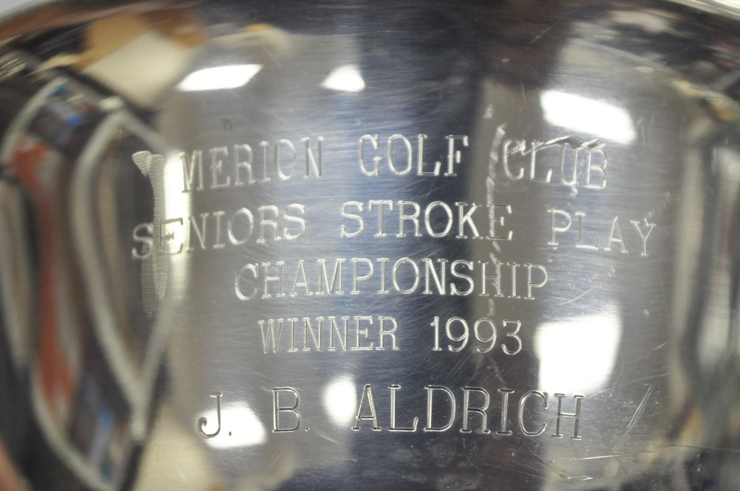Vintage Regency Style Silver Plated Pewter 1993 Merion Golf Club Award Bowl