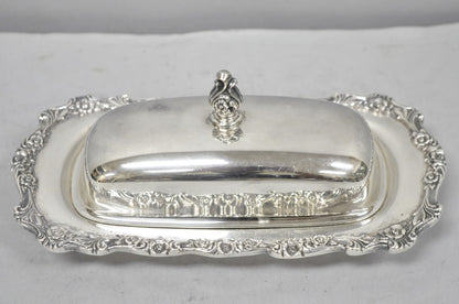 Vintage International Silver Countess Silver Plated Covered Butter Dish