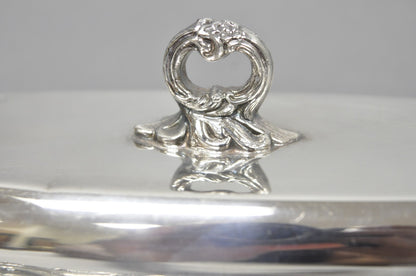 Vintage FB Rogers 1959 Victorian Silver Plated Footed Covered Butter Dish