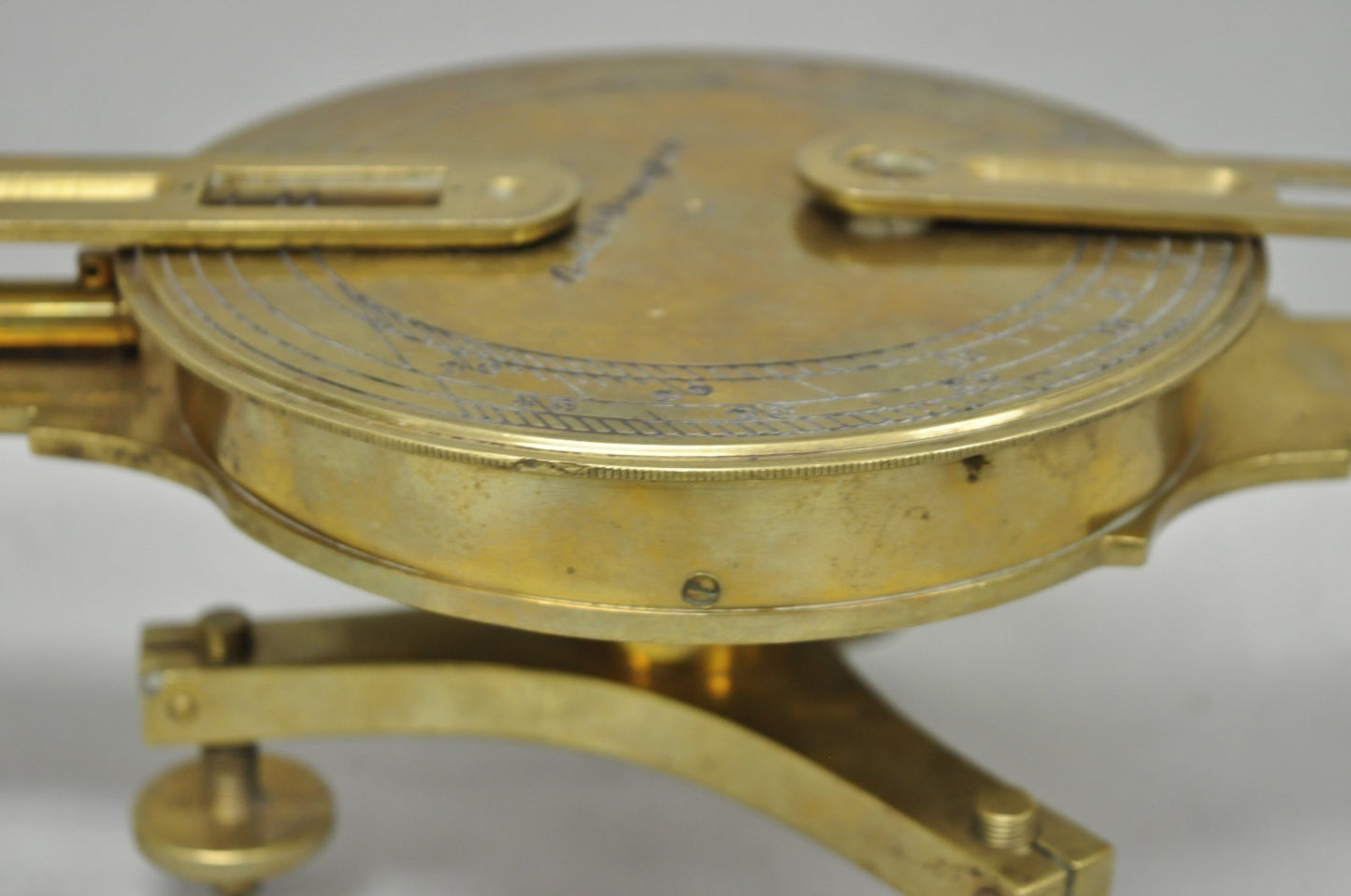 Vintage Victorian Ash & Son Makers Brass Maritime Ship Compass Birmingham Cover