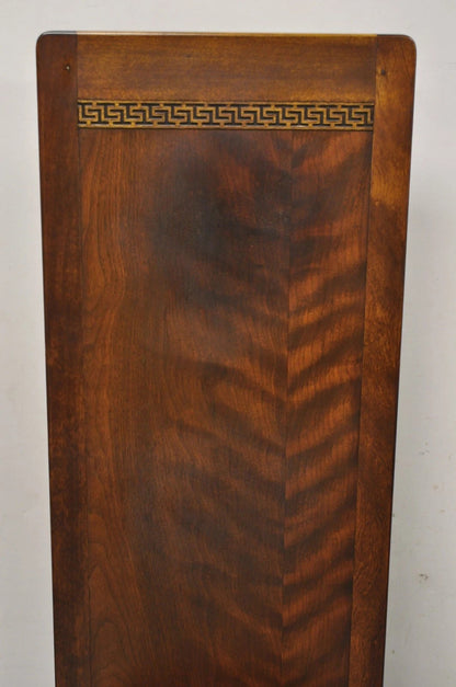 Antique Hamilton Mfg High Back Adjustable Mahogany Architect Chair Piano Stool
