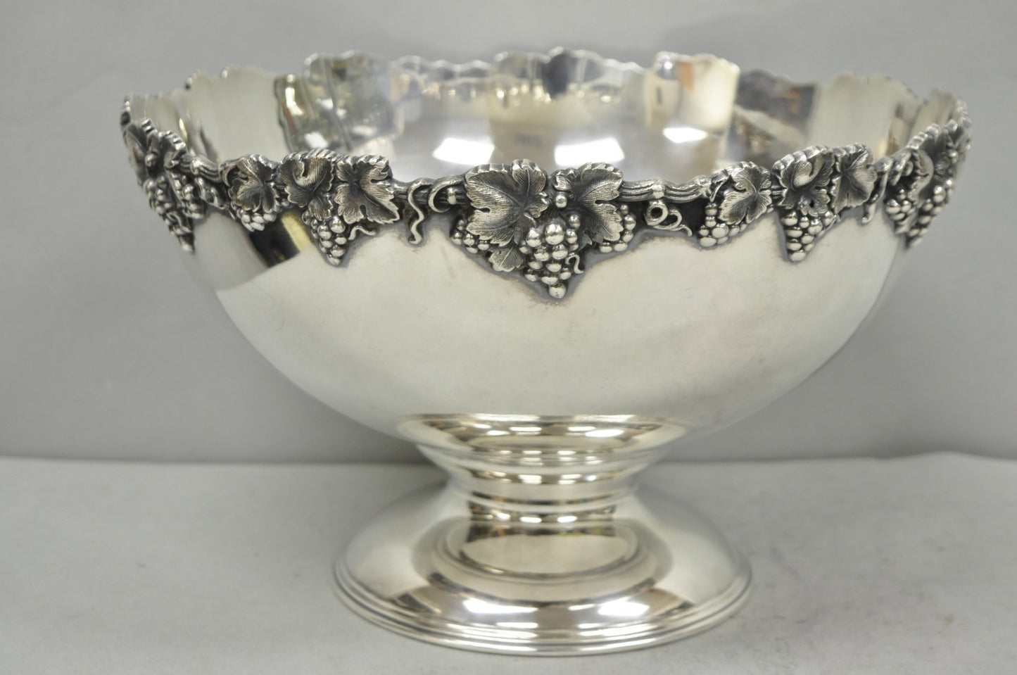 Victorian Silver Plated Grapevine Repousse 1913 Mohawk Golf Club Award Punchbowl