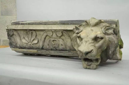 19th C. Terracotta Lion Head Regency Style Building Garden Architectural Element