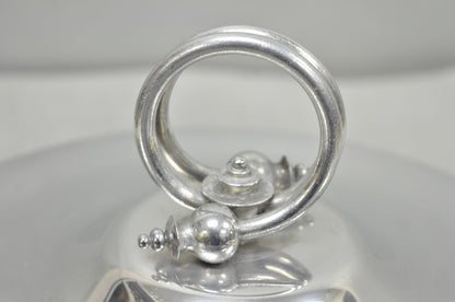 Vintage BW Buenilum Silver Plated Aluminum Art Nouveau Covered Serving Dish