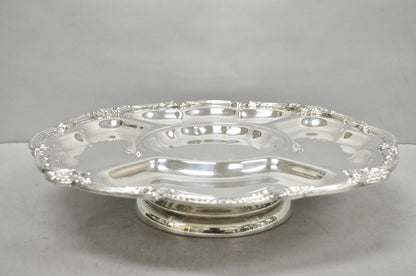 Vintage Victorian Silver Plated Lazy Susan Revolving Serving Platter Party Tray