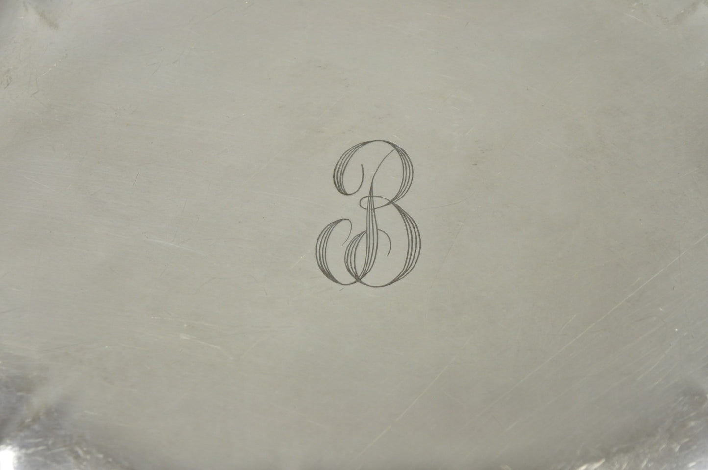 Vintage International Silver Co Chippendale Covered Serving Dish w/ "B" Monogram